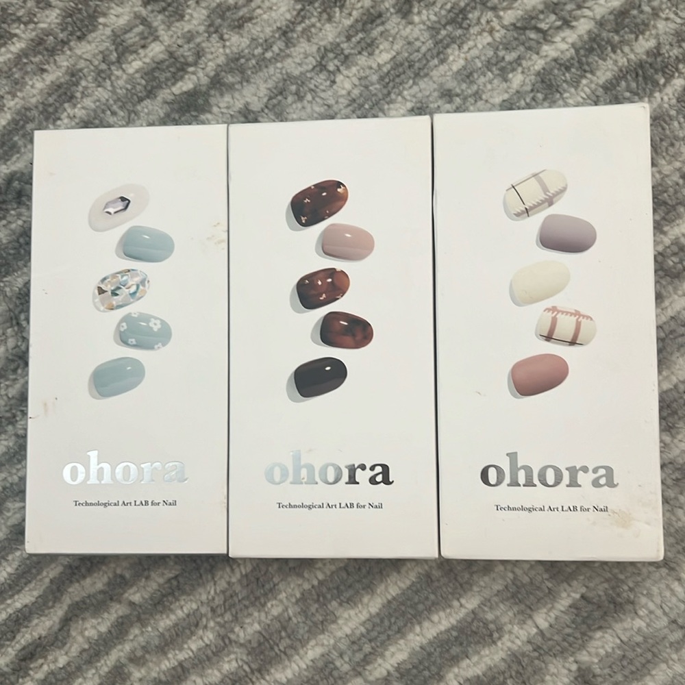 Box of three Ohora semicured gel nail kits